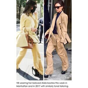 Seen on Victoria Beckham Alaïa Oxford Stiletto Booties EU 38.5 Black